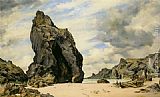 Edward William Cooke Steeple Rock Kynance painting